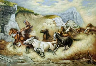 unknow artist Horses 01 china oil painting image